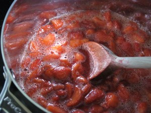 Strawberries cooked